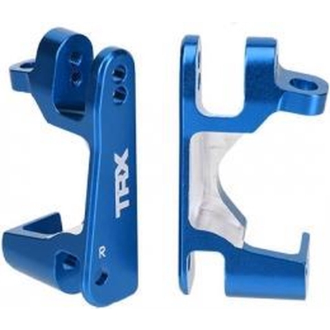 Caster blocks (c-hubs), aluminum, left & right (blue-anodized) (TRX-6832X)
