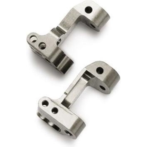 Caster blocks, 30-degree, titanium-anodized 6061-t6 aluminum (left & right)
