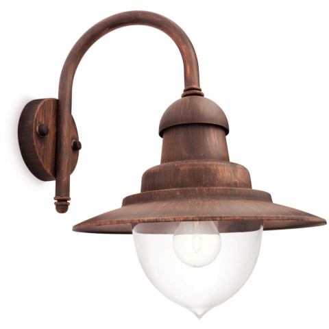Raindrop buitenwandlamp 1-lichts brons - Philips
