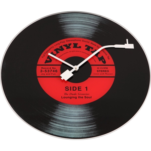 NeXtime NE-8141 Wandklok Dia. 43 Cm, Glas, &apos;Vinyl Tap&apos;