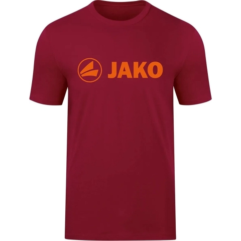 JAKO 6160D T-Shirt Promo Dames - Wijnrood/Fluo Oranje - 42