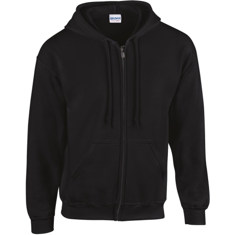 Gildan G18600 Heavy Blend™ Adult Full Zip Hooded Sweatshirt - Black - 3XL