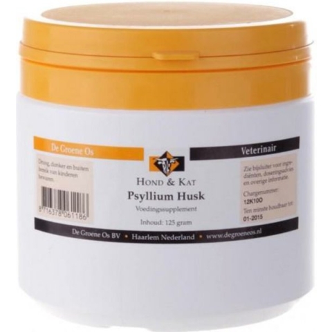 Groene Os Psyllium Husk 125 gr. hond kat