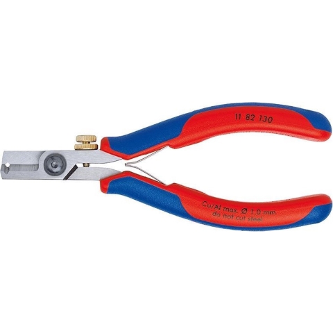 Knipex Elektronica-afstripschaar met meer-componentengrepen 130 mm - 1182130