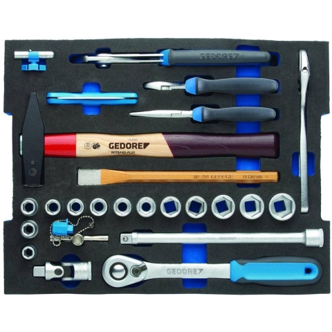 Gedore Gereedschapset Universeel In Ct-Module Tbv Sortimo L-Boxx 136®, 26-Dlg. (1100 CT2 01) - 2936828