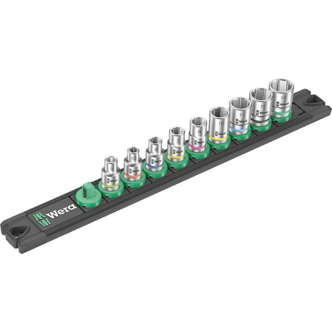 Wera Dop-magneetstrip A 4 Zyklop doppenset | 1/4"-aandrijving | 9-delig - 05005400001