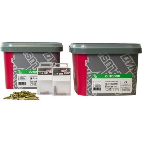 Dynaplus Vlonderschroef Xtreme Ar-Bronze Pk-60° +Snijpunt Torx TX25 5.0X60/30 | 1000 stuks - 0289.13.42001