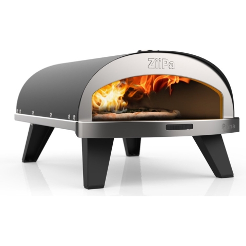 ZiiPa Pizza Oven Piana - Gasmodel - met Thermometer - Leisteen - voor ø 30 cm pizza&apos;s - Roterende pizzasteen