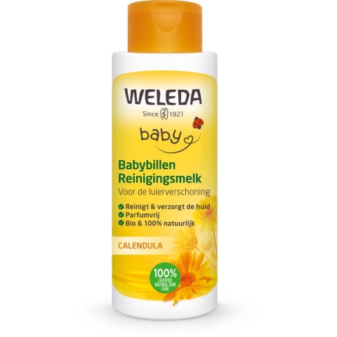 WELEDA – Babybillen Reinigingsmelk – Baby & Kind – 400ml – Calendula – 100% natuurlijk