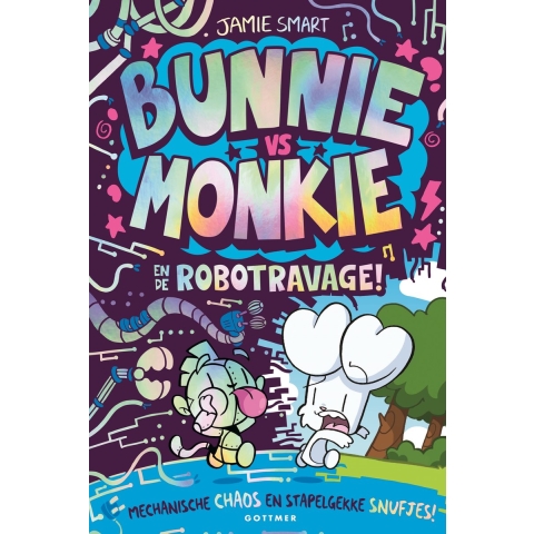 Bunnie vs Monkie en de robotravage (Hardback)