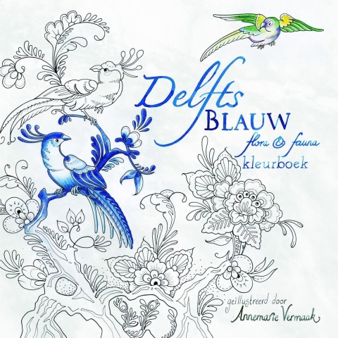 Delfts Blauw flora & fauna kleurboek (Paperback)