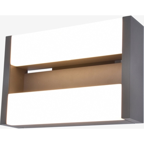 Lutec Conroy - Buiten Wandverlichting - 22,5 X 15,5 X 9,7 Cm - 17,8W LED Incl. - IP44 - Antraciet