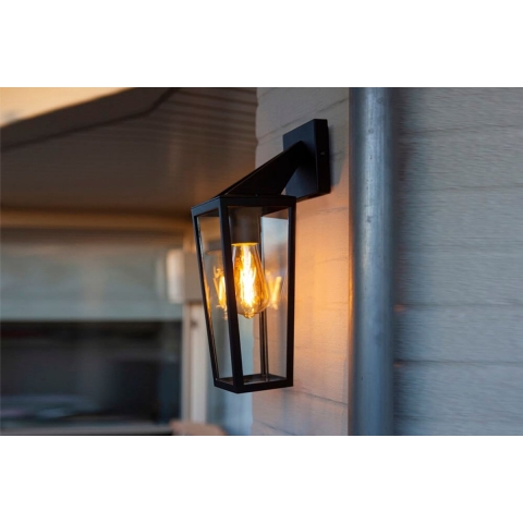 Lutec Pine - Buiten Wandverlichting - 12,2 X 18,7 X 40,2 Cm - IP44 - Zwart