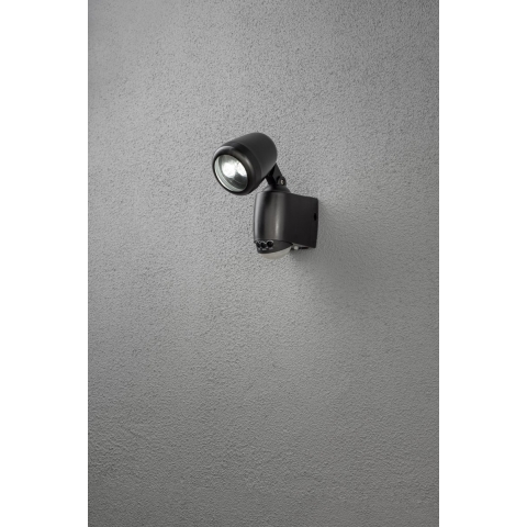 Konstsmide Prato - Buiten Wandlamp - 6,5 X 14 X 20,5 Cm - 1W LED Incl. - IP44 - Zwart