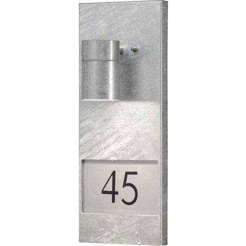 Konstsmide Modena House Number - Buiten Wandlamp - 16 X 11 X 41 Cm - IP44 - Gegalvaniseerd Staal