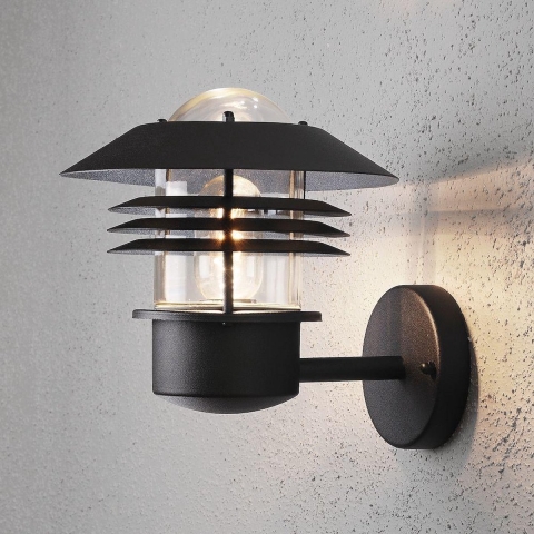Konstsmide Modena Up - Buiten Wandlamp - 21 X 25 X 23 Cm - IP44 - Zwart