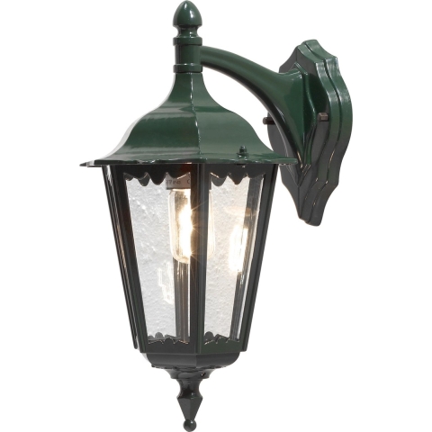 Konstsmide Firenze Down - Buiten Wandlamp - 23,5 X 30 X 45 Cm - IP43 - Groen