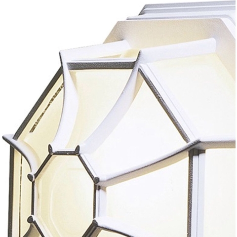 Konstsmide Budget - Buiten Wandlamp - 27 X 12,5 X 27 Cm - IP23 - Mat Wit