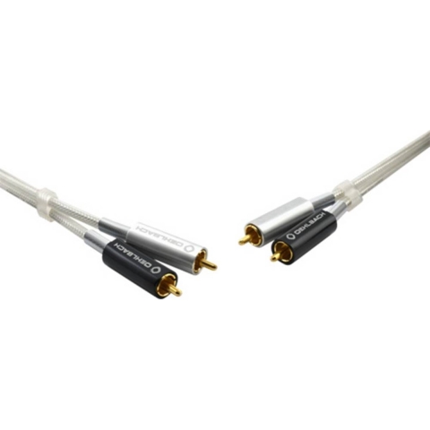 Oehlbach D1C2602 Cinch Audio Aansluitkabel [2x Cinch-stekker - 1x Cinch-stekker] 1.50 m Zilver