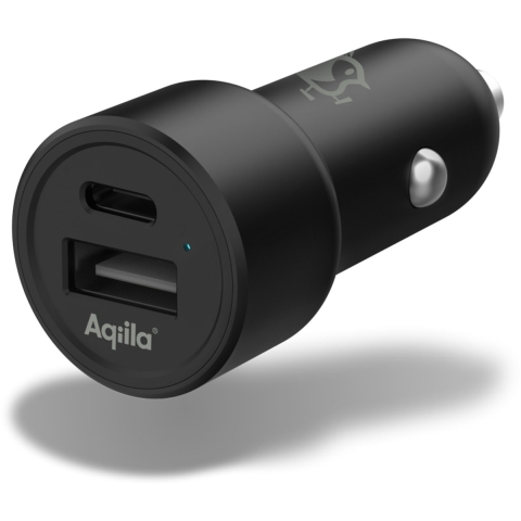 Aqiila CC2 Laadadapter 32 W 1x USB-A, 1x USB-C Quick Charge 3.0, USB PD Zwart Auto, Vrachtwagen USB Power Delivery (USB-PD), Snellader