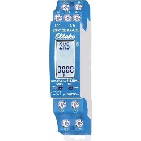 Eltako 21200302 ESR12DDX-UC Stroomstootschakelaar 230 V 1 stuk(s) Tijdsduur: 0.1 - 14400 s 2x NO