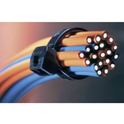 HellermannTyton 118-05060 T50ROS-W-BK-C1 Kabelbinder 200 mm 4.60 mm Zwart Hittegestabiliseerd 100 stuk(s)