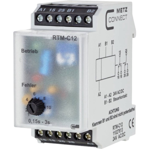 Metz Connect 11027613 RTM-C12 Tijdrelais 24 V/AC, 24 V/DC 1 stuk(s) 2x wisselcontact