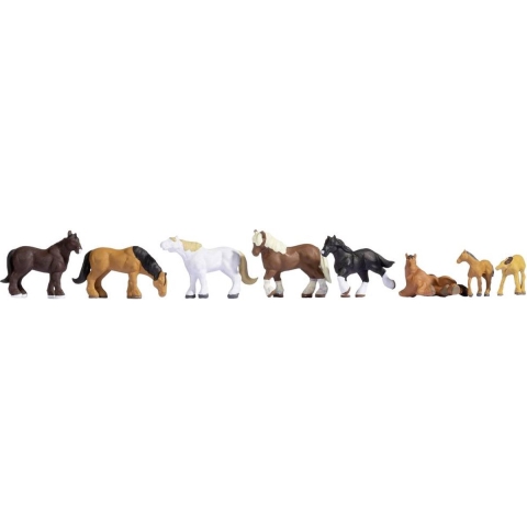 NOCH 36762 N Koudbloedpaarden figuren Kant-en-klaar model