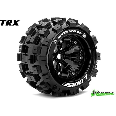Louise MT-MCROSS Medium banden op zwarte velgen voor 1/8 MT - 1/2 offset