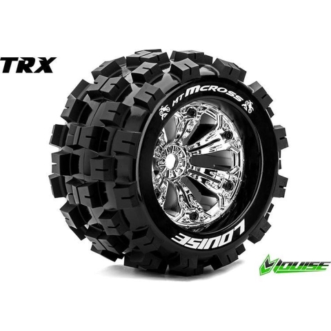 Louise MT-MCROSS Medium banden op chrome velgen voor 1/8 MT - 1/2 offset