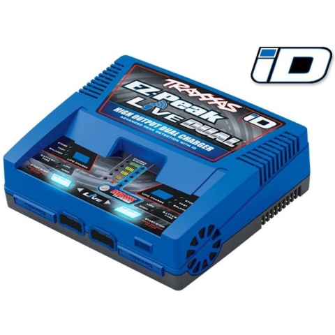 Charger, dual, EZ-Peak Live, 200W, NiMH/LiPo with iD Auto Battery Identification