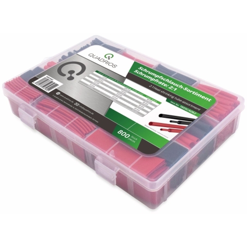 Quadrios 1905CA062 Krimpkous assortiment Zwart, Rood 800 onderdelen