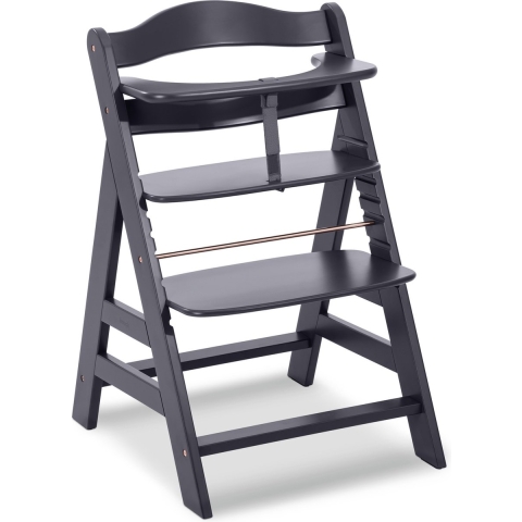 Hauck Alpha+ Dark Grey kinderstoel, FSC-gecertificeerd beukenhout