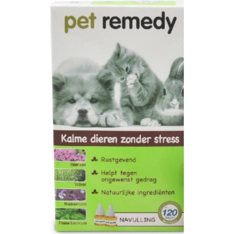 Pet Remedy Verdamper Navulling - Dierenantistressmiddel - 2 x 40 ml