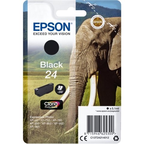 Epson Inktcartridge T2421, 24 Origineel Zwart C13T24214012