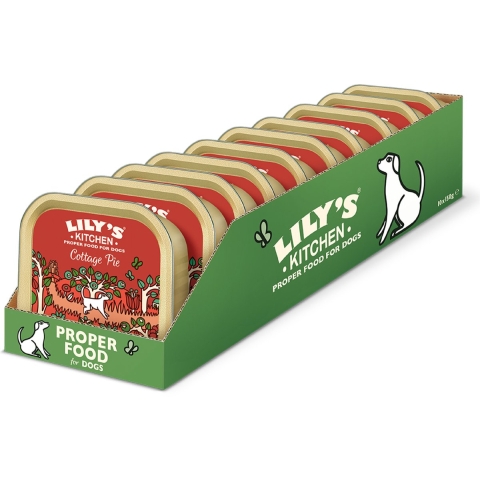Lily&apos;s Kitchen Cottage Pie rund paté natvoer hond 2 trays (20 x 150 g)