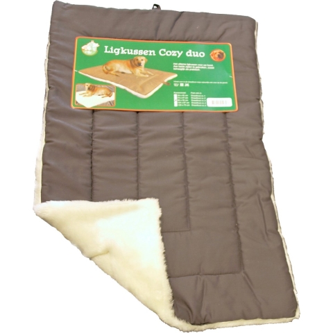 Ligkussen cozy duo grijs wit 120 x 73 cm - Gebr de boon