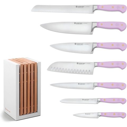 Wusthof - Classic Colour 7-delige messenset met blok Purple Yam