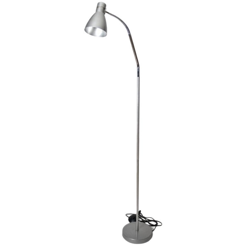 Vloerlamp - staand - grijs - 140 cm - leeslamp / sfeerverlichting -