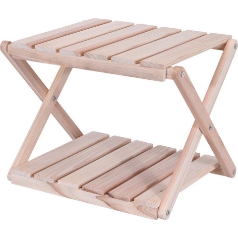 Houten inklapbaar bijzettafeltje voor in de tuin 38,5 cm -