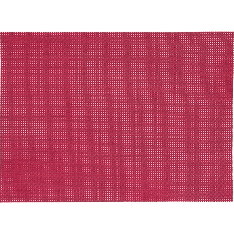 Placemats - rood - 6x stuks - geweven - 45 x 30 cm - onderleggers - tafeldecoratie -