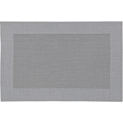 Tafel Placemats - 6x stuks - zilver - gevlochten - 45 x 30 cm - onderleggers -