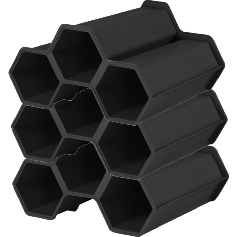 EDA Stapelbaar wijnrek module - voor 21x flessen - L34 x B31 x H18 cm - Wijnfles houder hexagon -