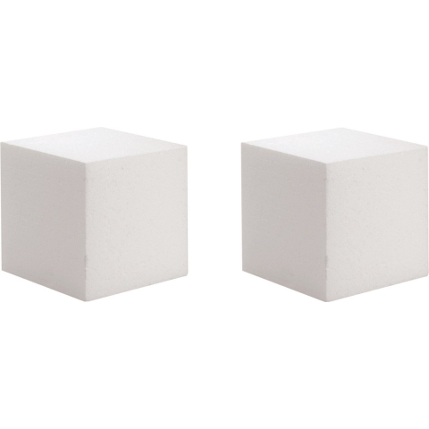 Hobby/knutsel piepschuim kubus blok - 3x - 15 x 15 cm - wit - figuren om te knutselen -