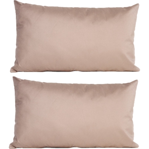 4x stuks bank/sier kussens voor binnen en buiten in de kleur taupe 30 x 50 cm Tuinkussens voor buite -