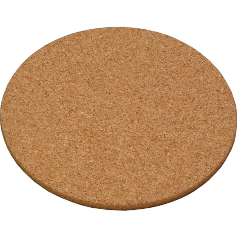 Kesper ronde pannen onderzetters - 6x - van kurk - Dia 20 cm - 1 cm dik -