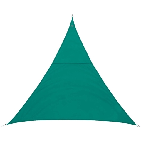Polyester schaduwdoek/zonnescherm Curacao driehoek mint groen 2 x 2 x 2 meter -