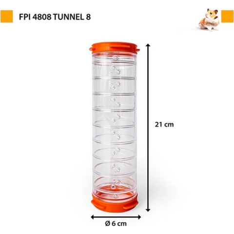 Ferplast Tunnel lang - FPI 4808 - 21 cm - Diam: 6 cm