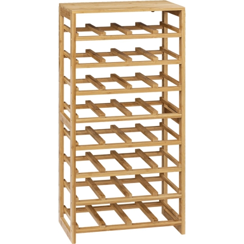 Wijnrek/flessenrek 8 lagen - bamboe hout - 45 x 24 x 89 cm -
