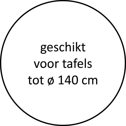 Eettafel tafelkleed rond - lichtgrijs - polyester - Dia 180 cm - Basic eettafel tafelkleden -
